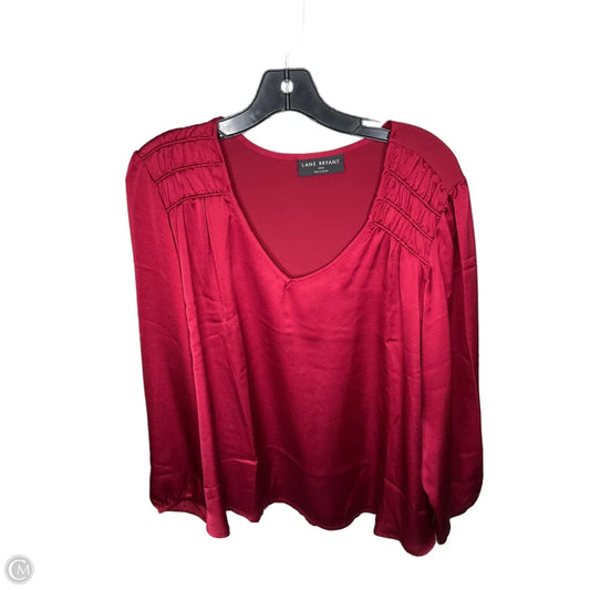Top Long Sleeve By Lane Bryant In Red, Size: 1x