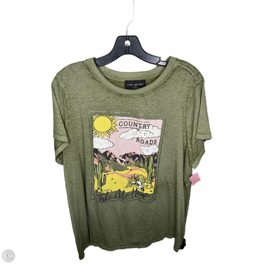 Top Short Sleeve By Lane Bryant In Green, Size: 2x