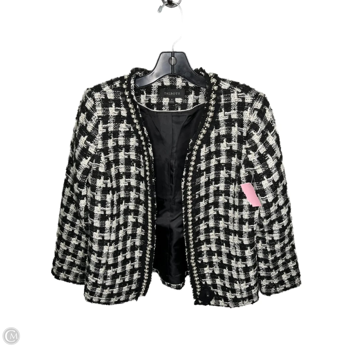 Blazer By Talbots In Black & White, Size: 6