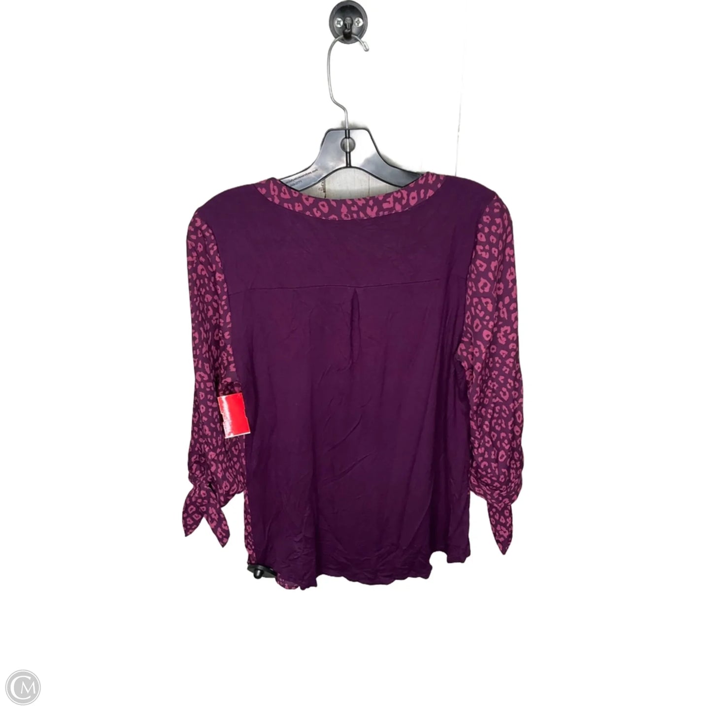 Top 3/4 Sleeve By Fortune & Ivy In Purple, Size: M