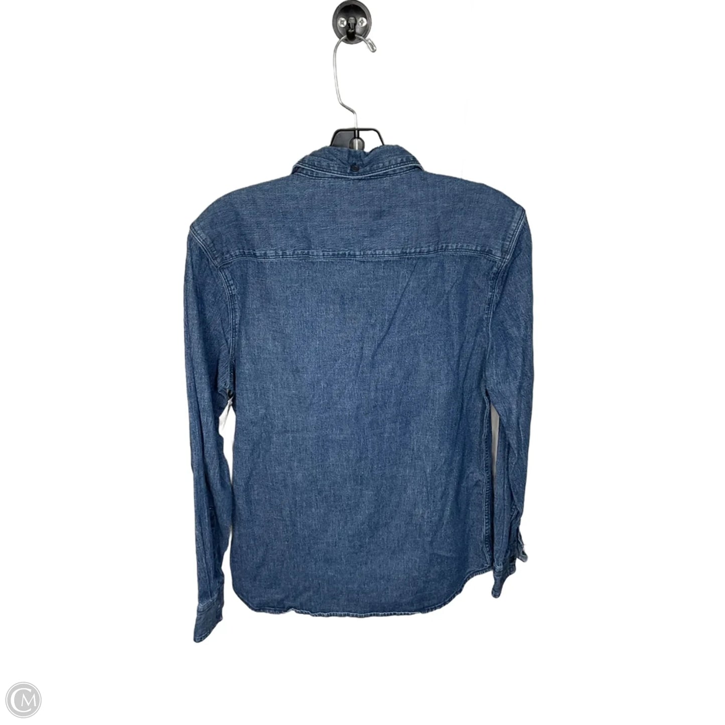 Top Long Sleeve By Kenneth Cole In Blue Denim, Size: M