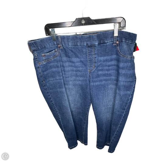 Jeans Cropped By Kim Rogers In Blue Denim, Size: 18