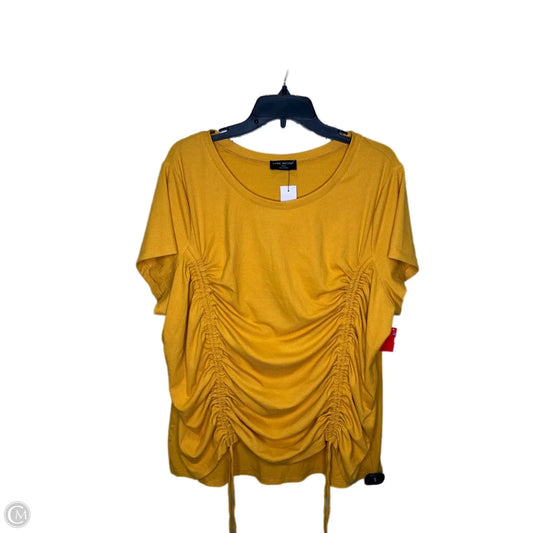 Top Short Sleeve By Lane Bryant In Yellow, Size: 3x