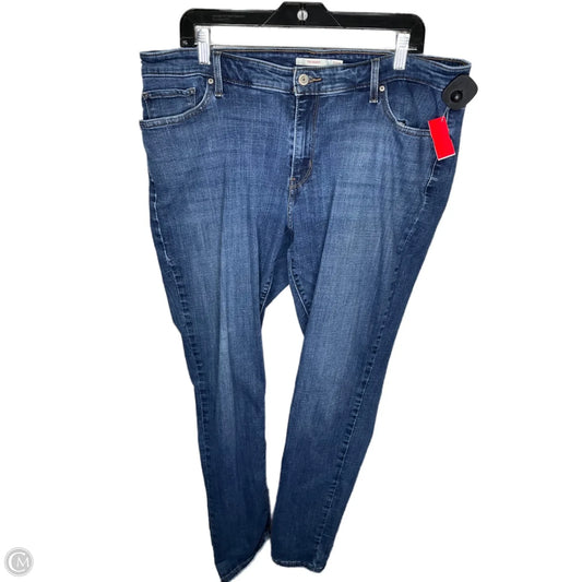 Jeans Skinny By Levis In Blue Denim, Size: 22