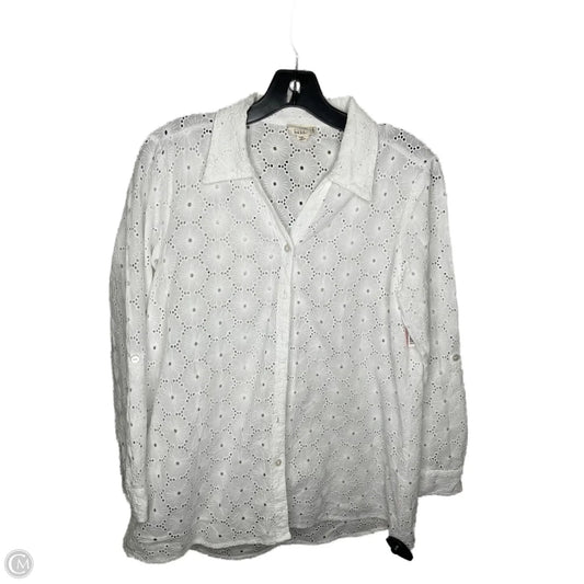 Top Long Sleeve By Nicole Miller In Yellow, Size: S