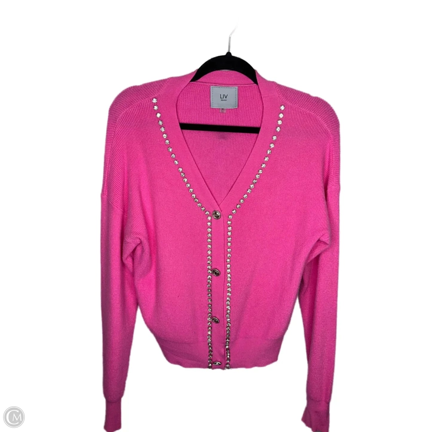 Cardigan By Clothes Mentor In Pink, Size: M
