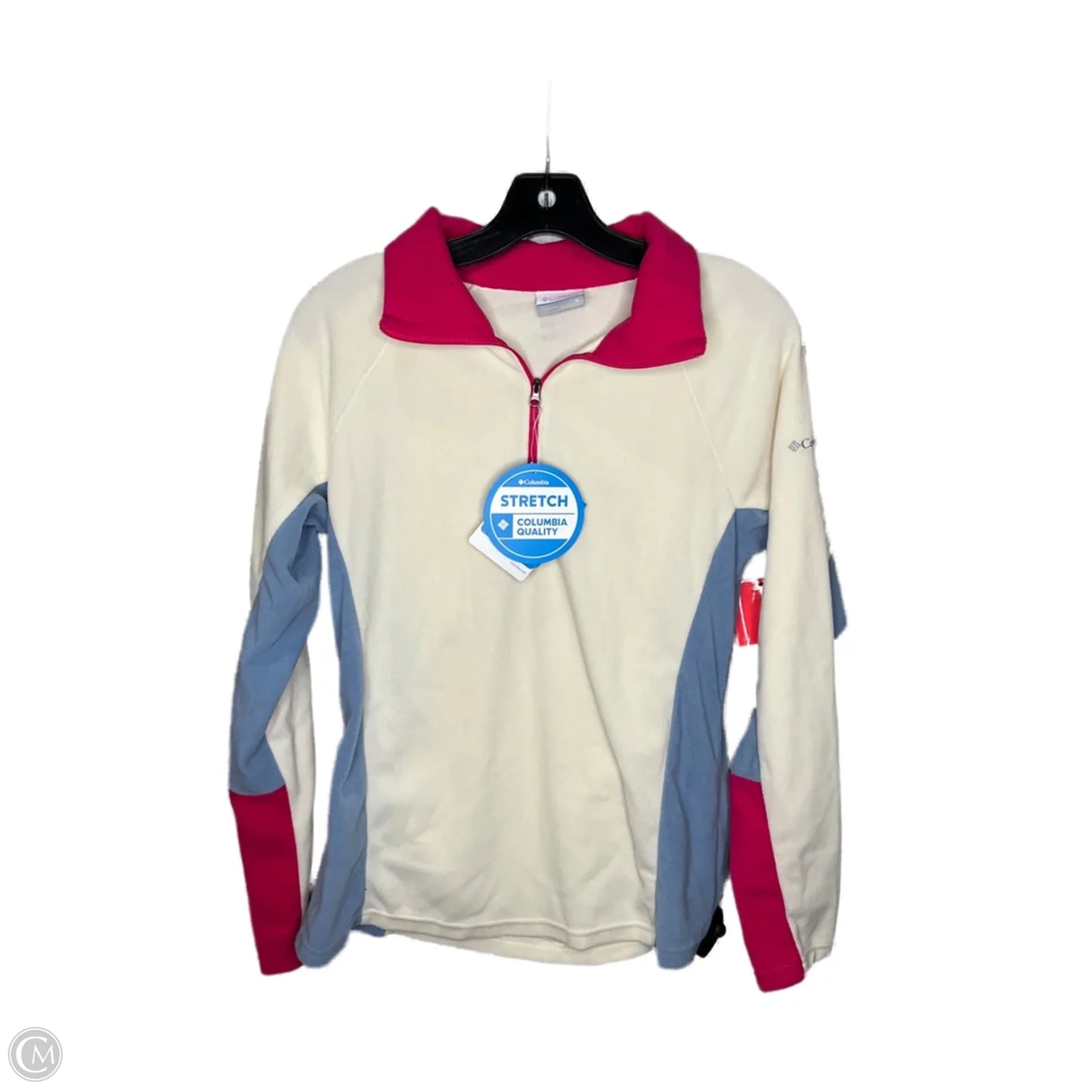 Athletic Fleece By Columbia In Cream & Pink, Size: M