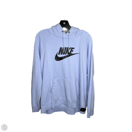 Athletic Sweatshirt Hoodie By Nike In Blue, Size: Xl
