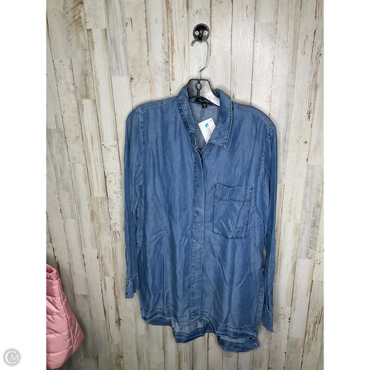 Top Long Sleeve By Velvet Heart In Blue Denim, Size: M