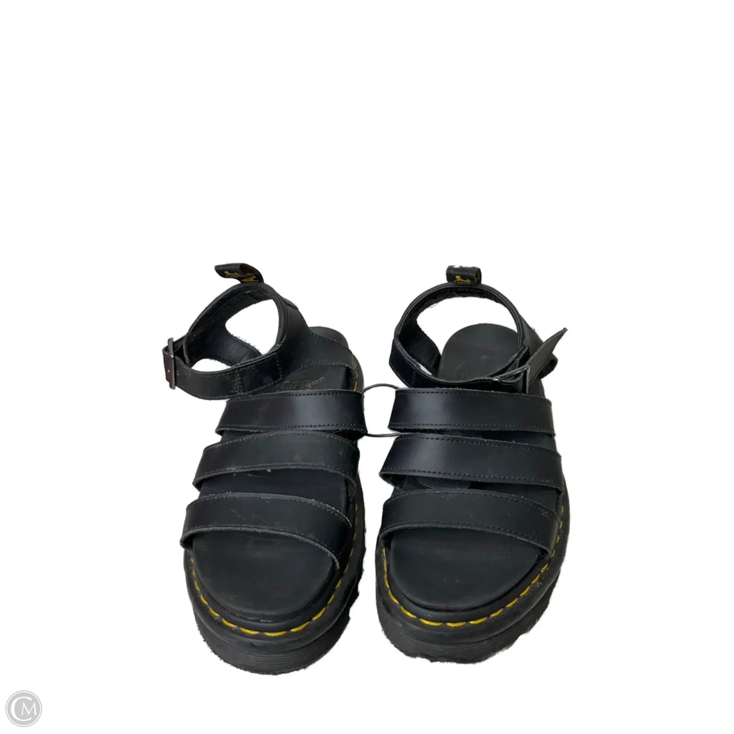 Sandals Heels Platform By Dr Martens In Black, Size: 9