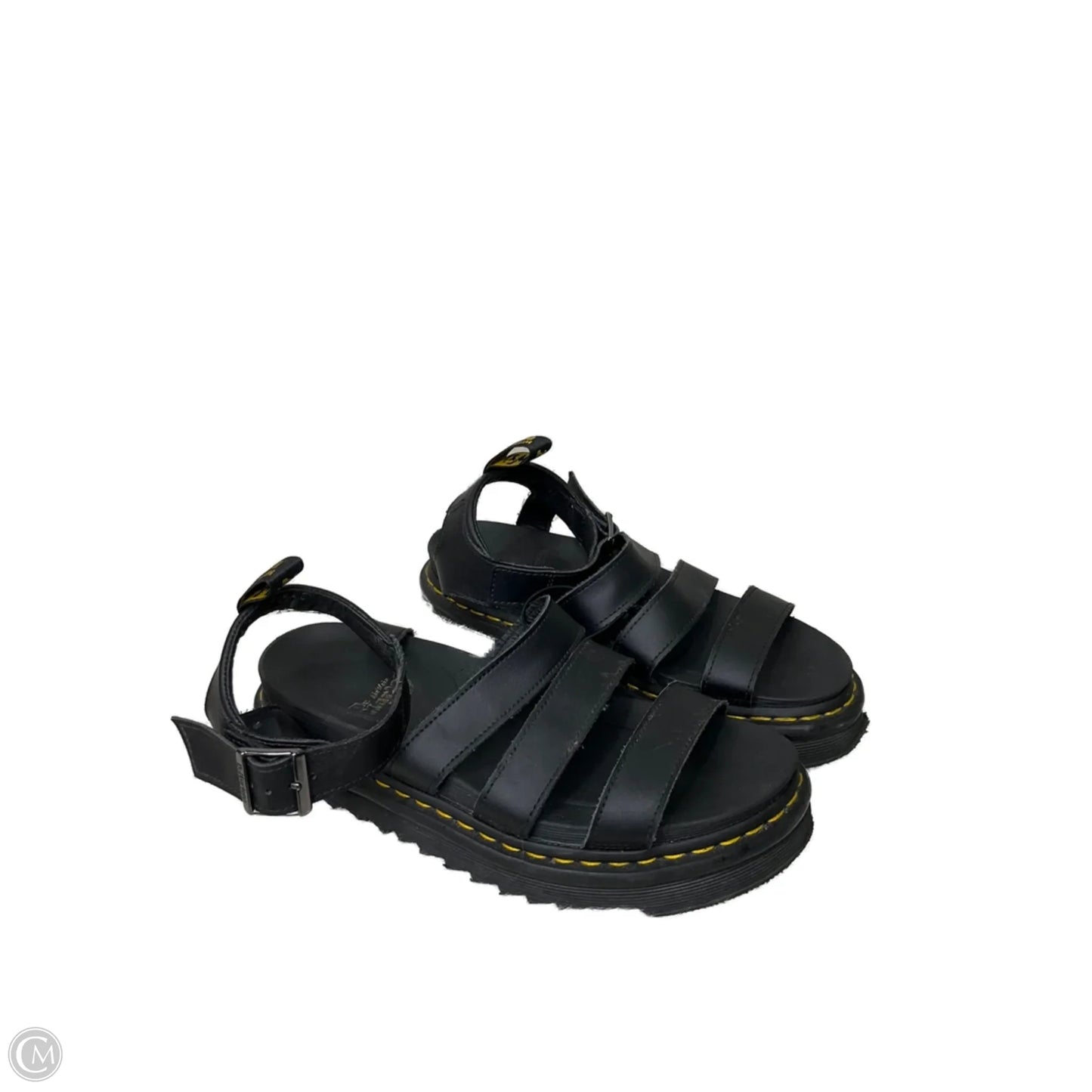 Sandals Heels Platform By Dr Martens In Black, Size: 9