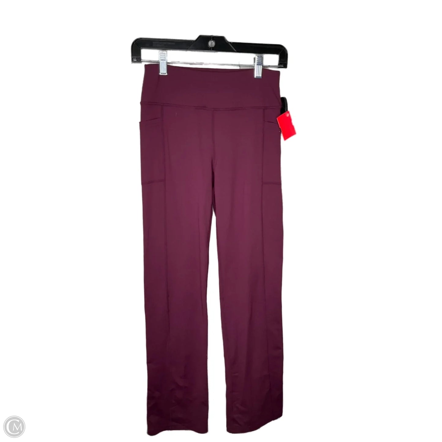 Athletic Leggings By Skechers In Maroon, Size: S