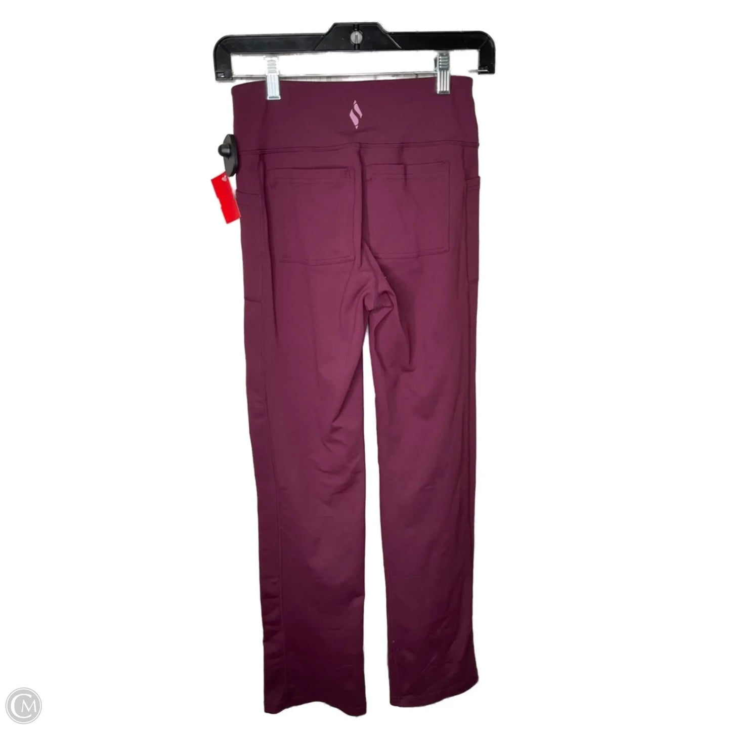 Athletic Leggings By Skechers In Maroon, Size: S
