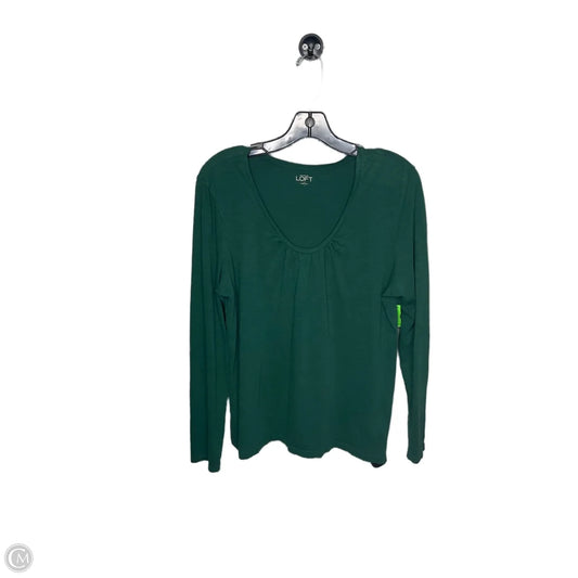 Top Long Sleeve By Loft In Green, Size: L