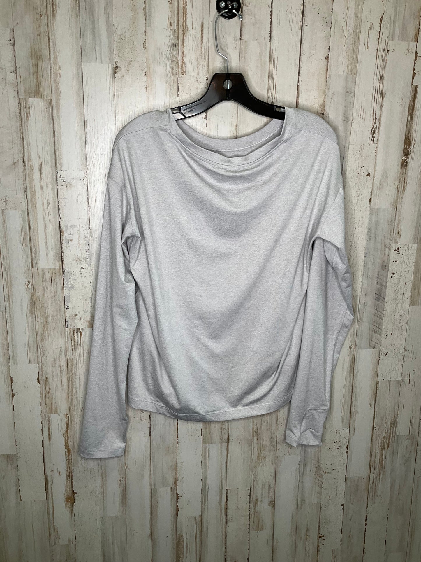 Grey Athletic Top Long Sleeve Crewneck Athleta, Size M