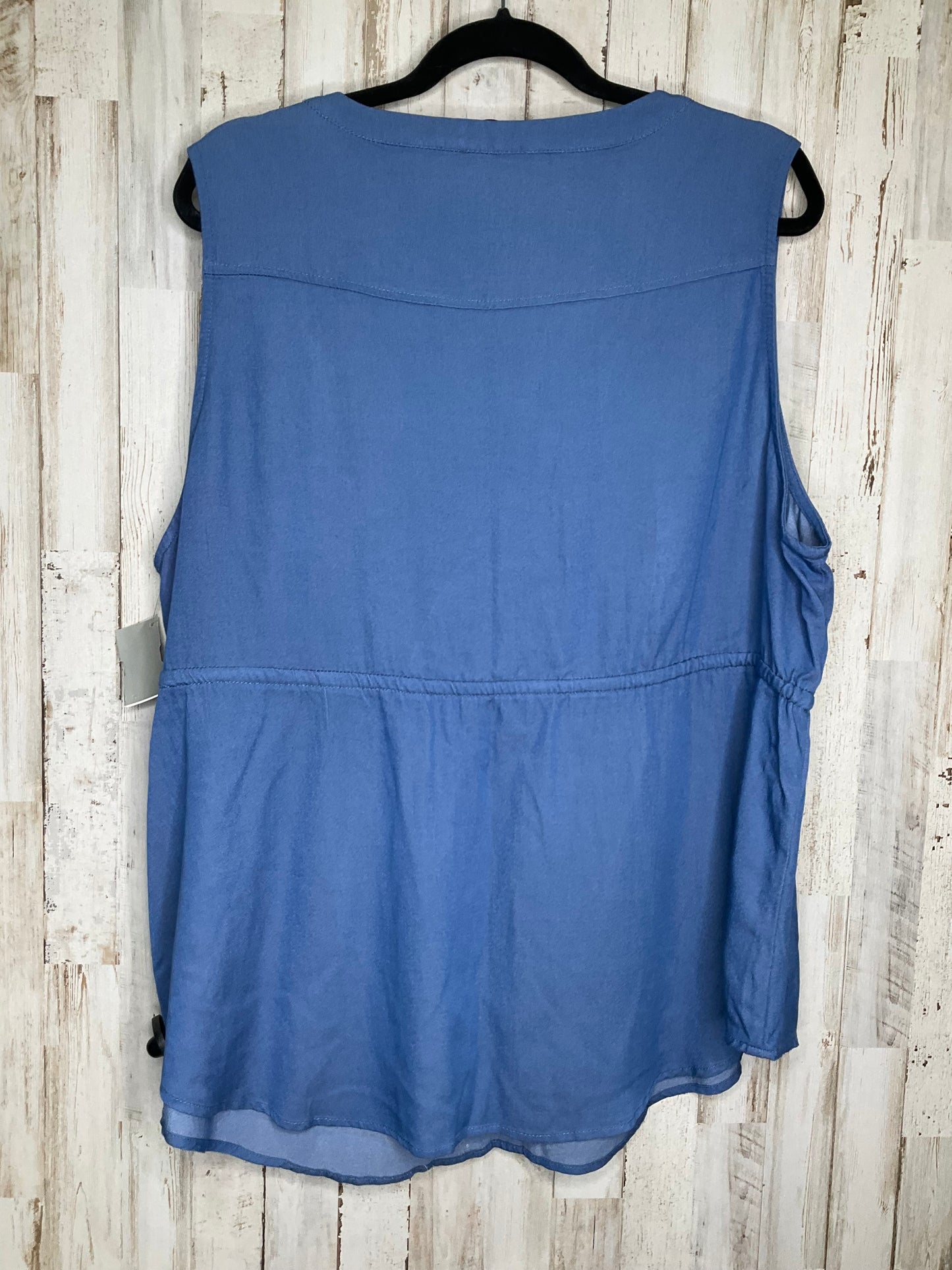 Blue Top Sleeveless Agnes Orinda, Size 3x