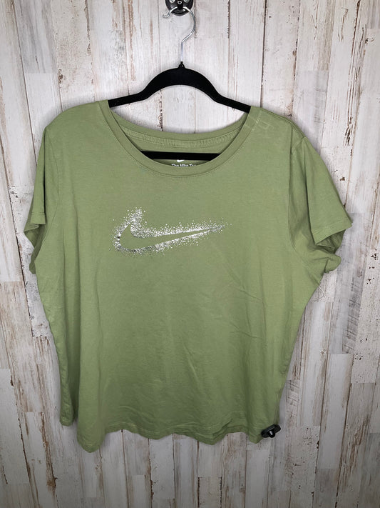 Green Top Short Sleeve Nike, Size 1x