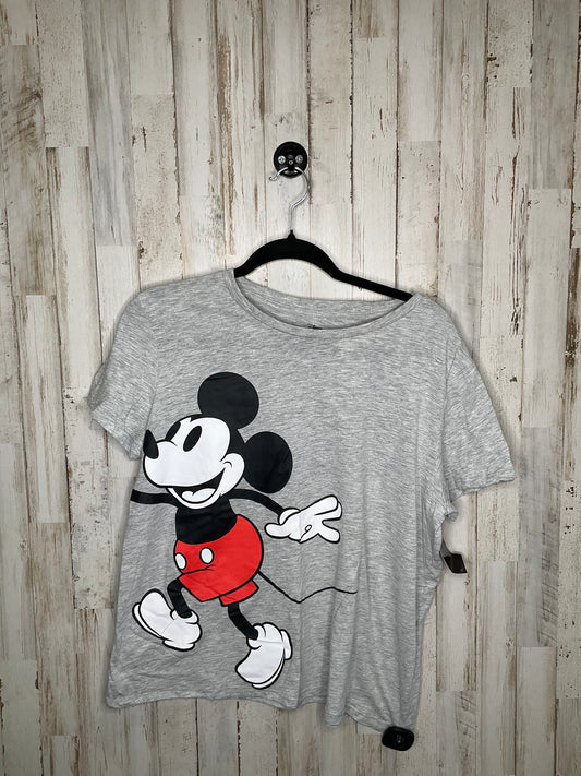 Grey Top Short Sleeve Disney Store, Size Xl