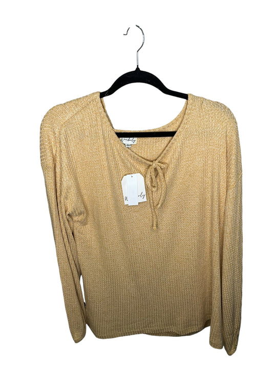 Top Long Sleeve By Wonderly In Yellow, Size: Xl