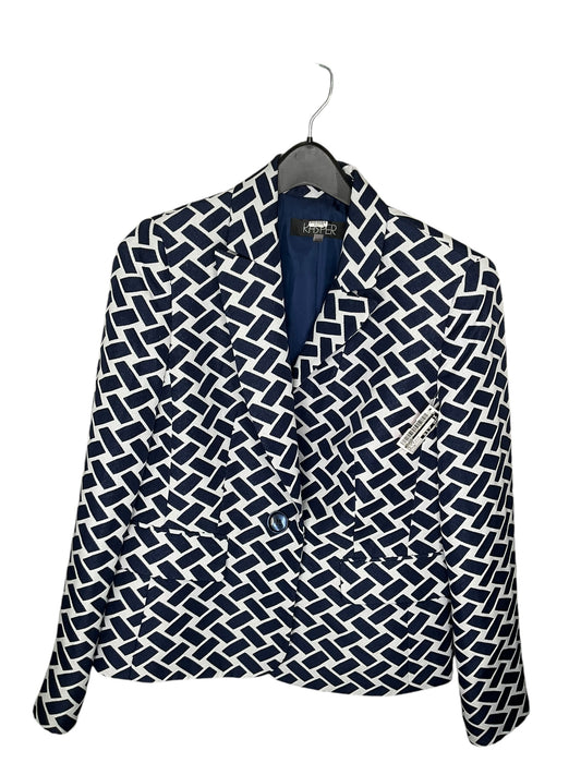 Blazer By Kasper In Blue & White, Size: M