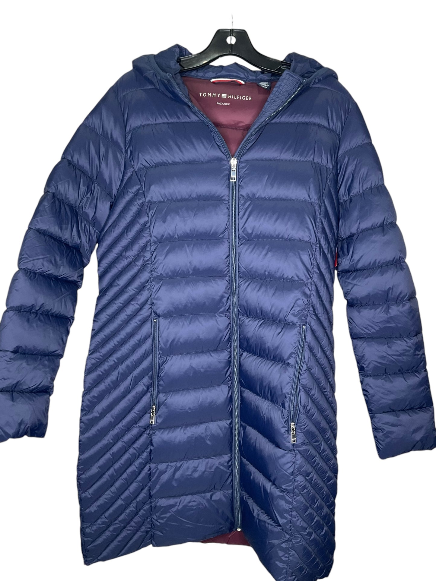 Coat Puffer & Quilted By Tommy Hilfiger In Navy, Size: L