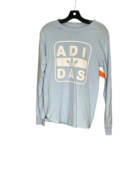 Athletic Top Long Sleeve Crewneck By Adidas In Blue, Size: S