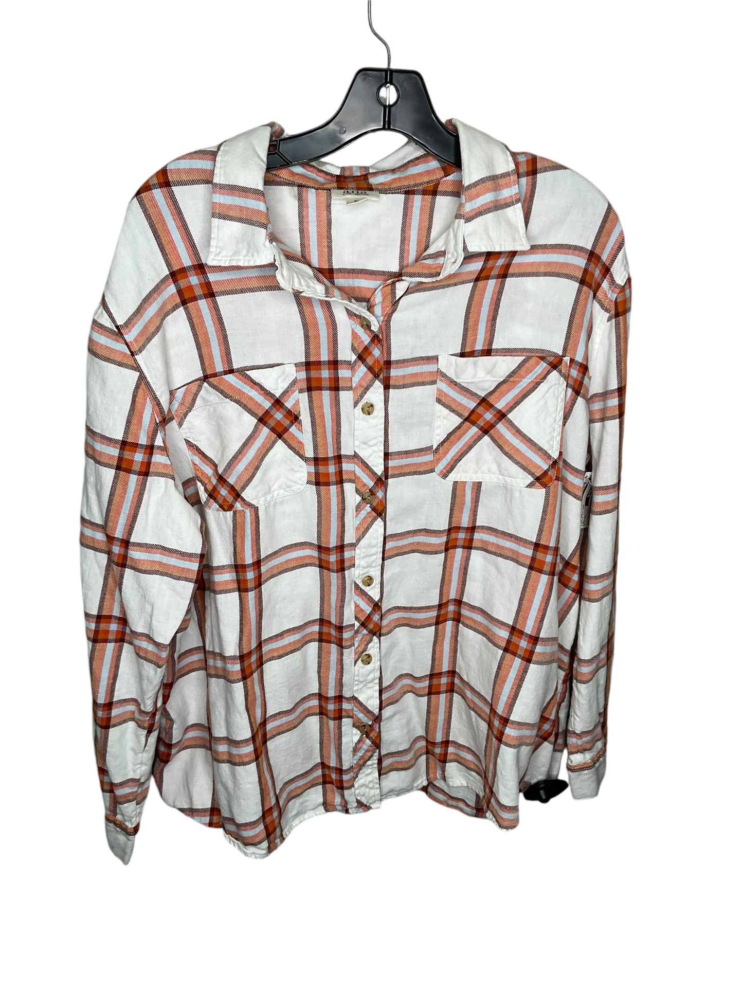 Top Long Sleeve By Ana In Plaid Pattern, Size: Xl