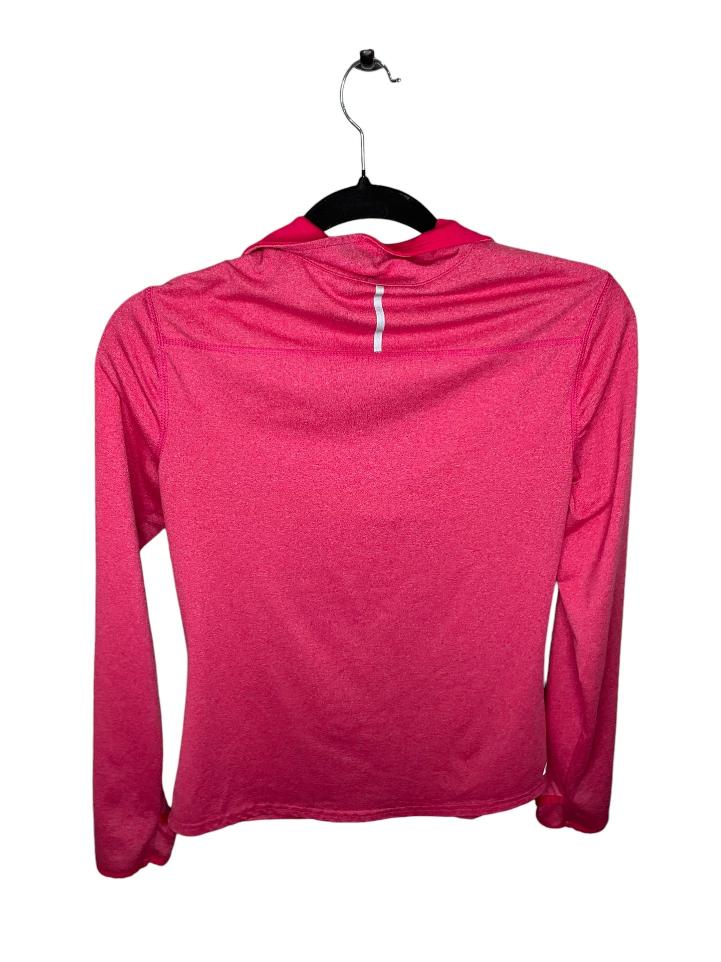 Athletic Top Long Sleeve Collar By Danskin In Pink, Size: S