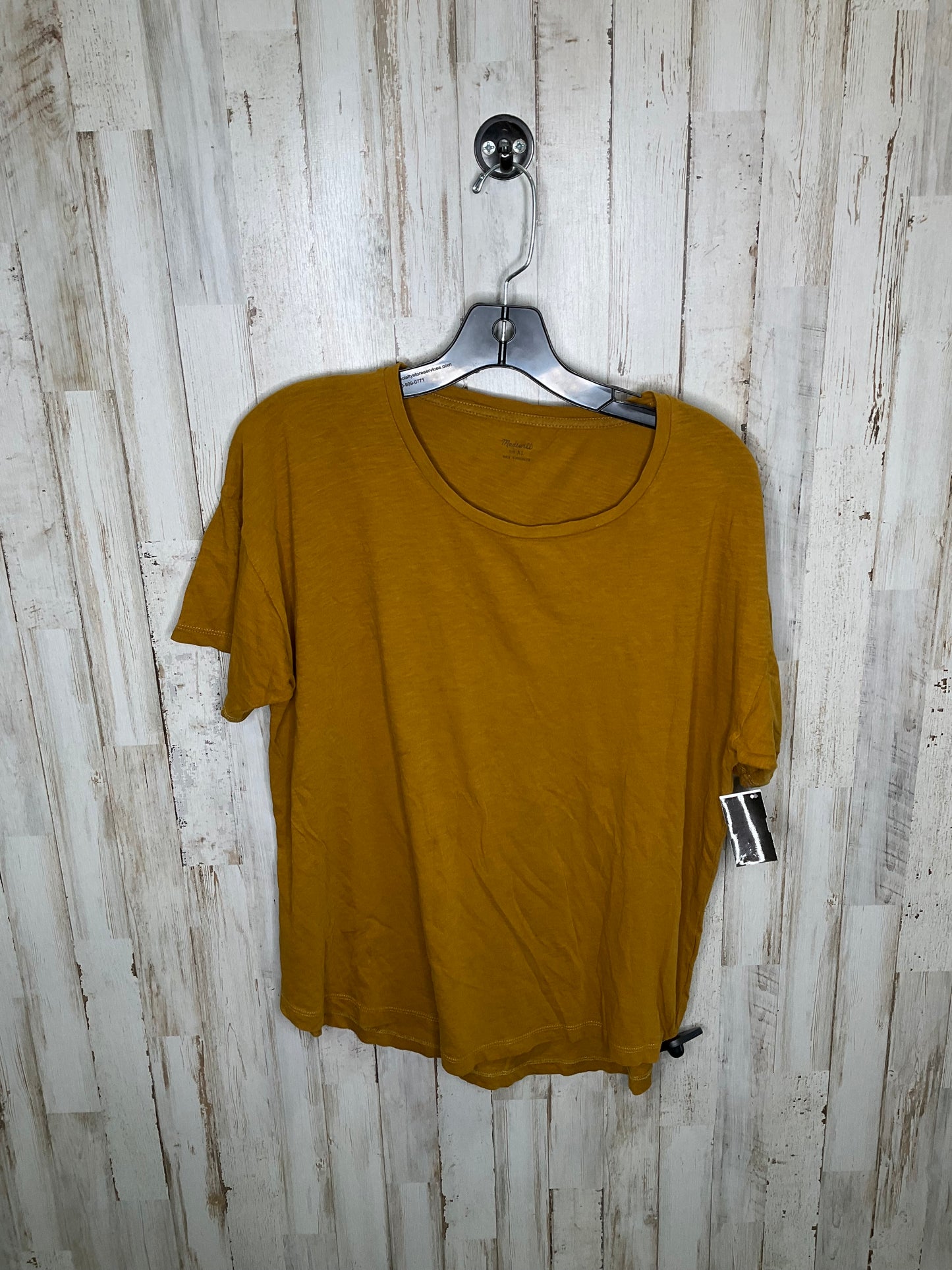 Yellow Top Short Sleeve Madewell, Size Xl