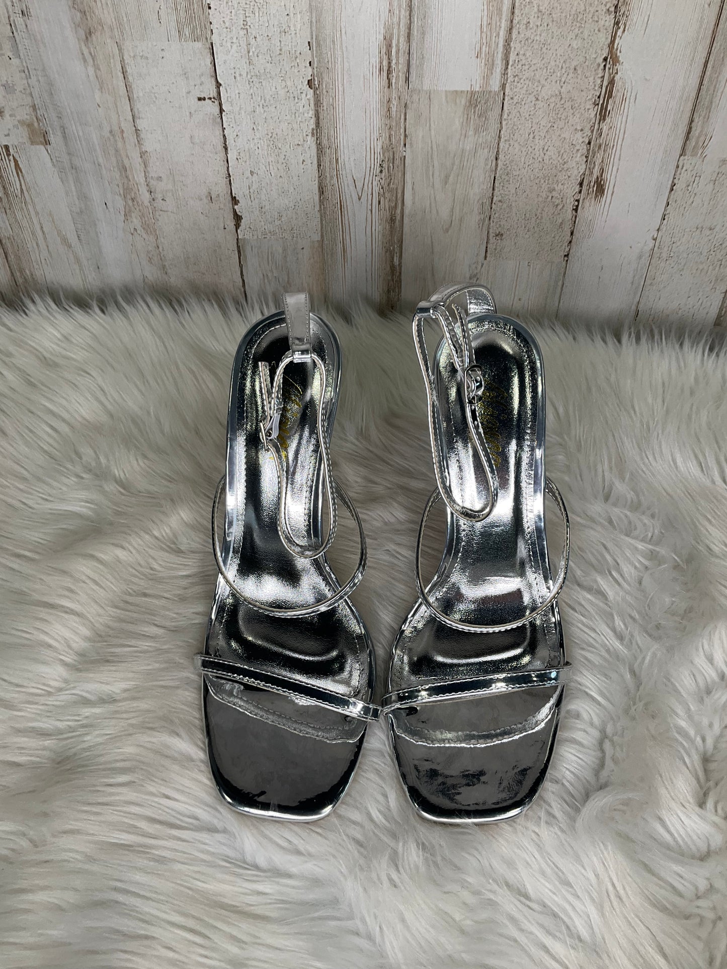 Silver Shoes Heels Stiletto Liliana, Size 8