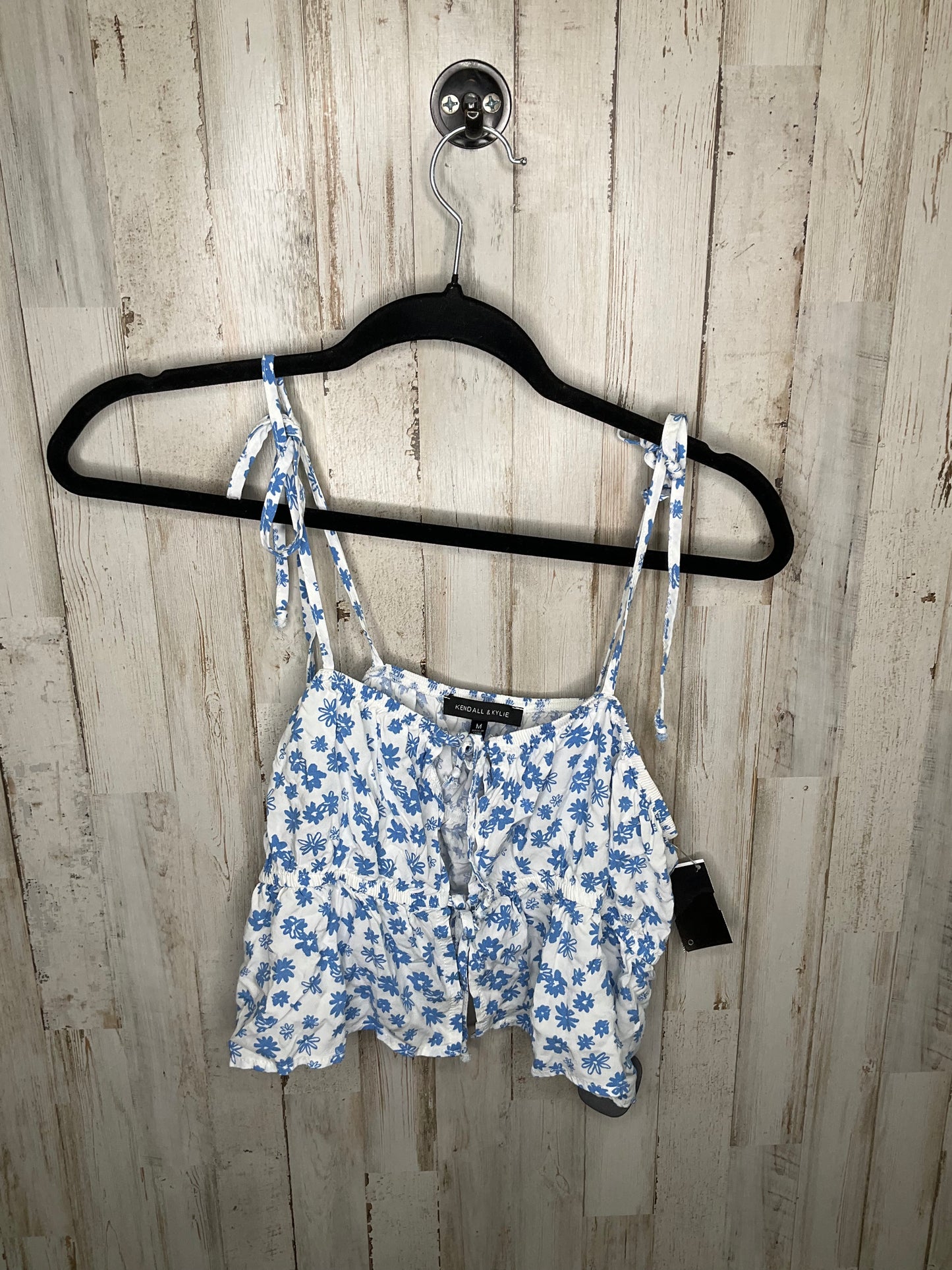 Floral Print Top Sleeveless Clothes Mentor, Size M