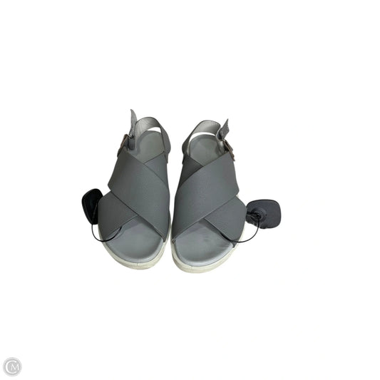 Sandals Flats By Ecco In Grey, Size: 6