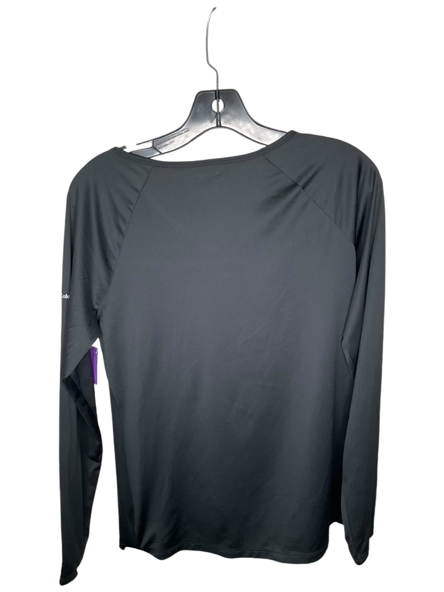 Athletic Top Long Sleeve Crewneck By Columbia In Black, Size: L