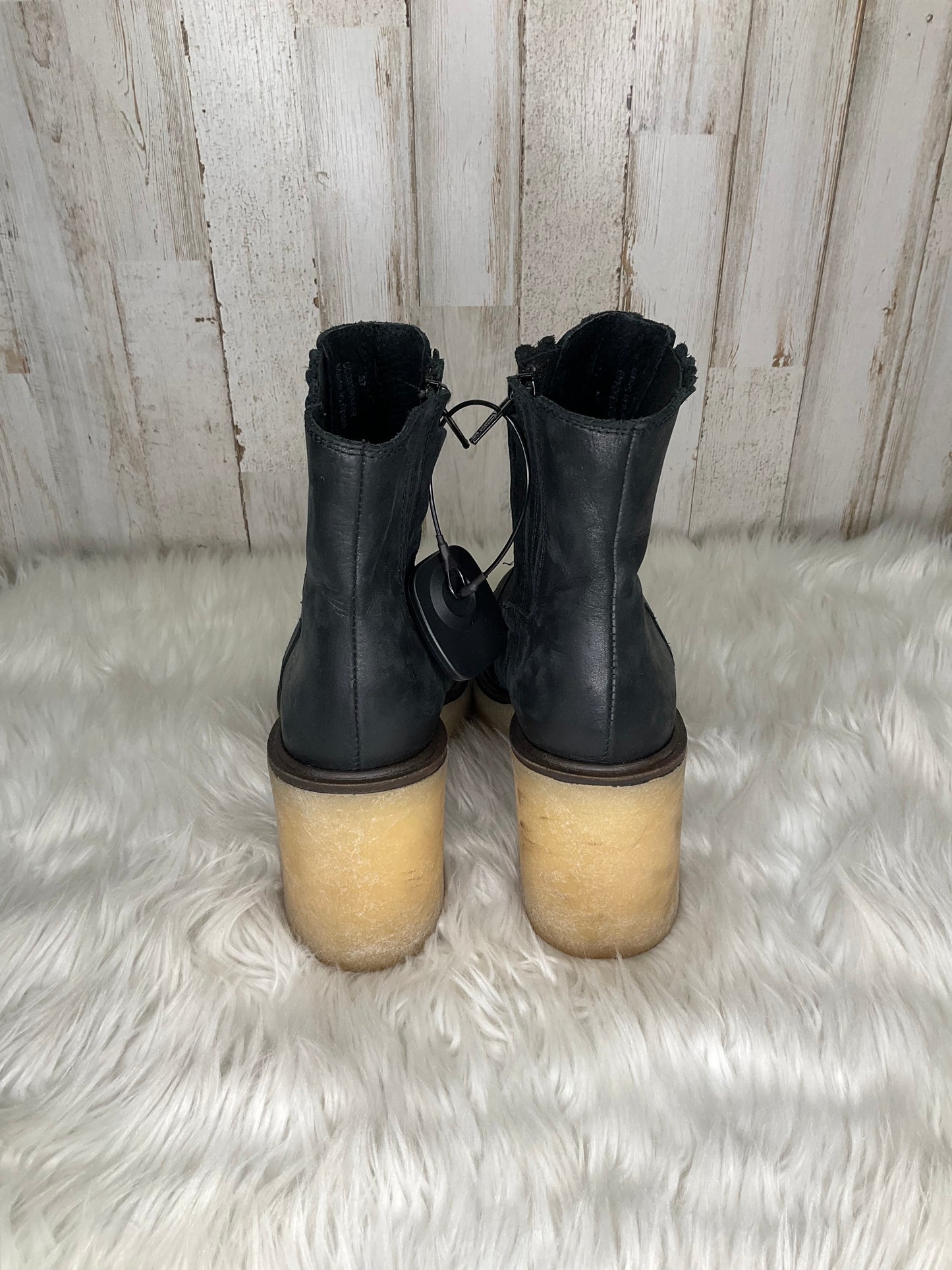 Black Boots Ankle Heels Free People, Size 6.5