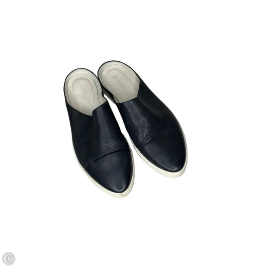 Shoes Flats By Ecco In Black & Cream, Size: 9