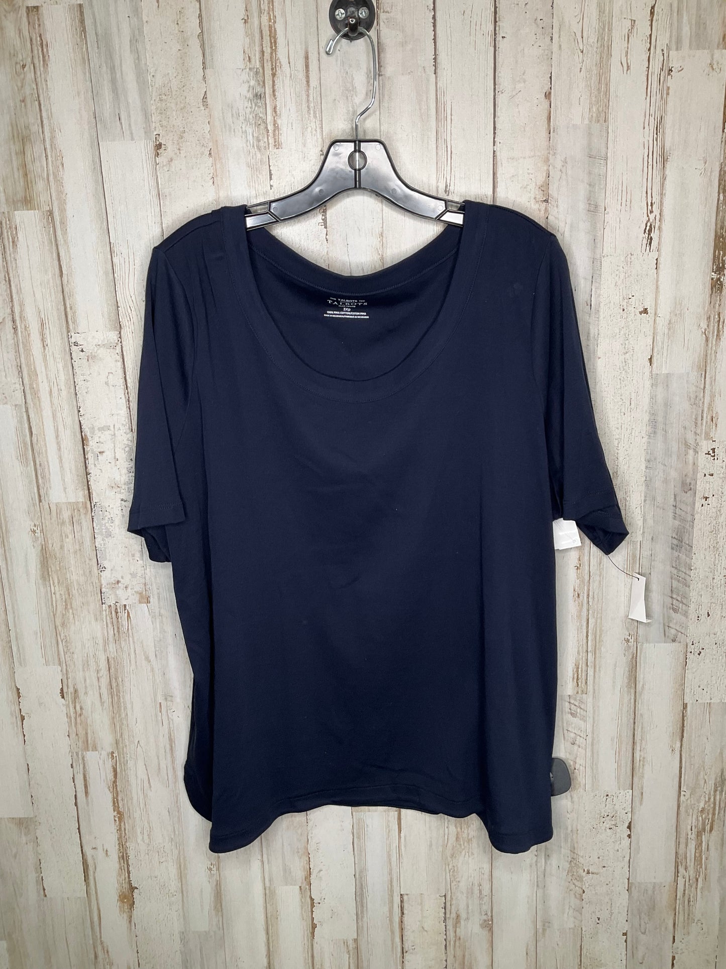 Navy Top Short Sleeve Talbots, Size 3x