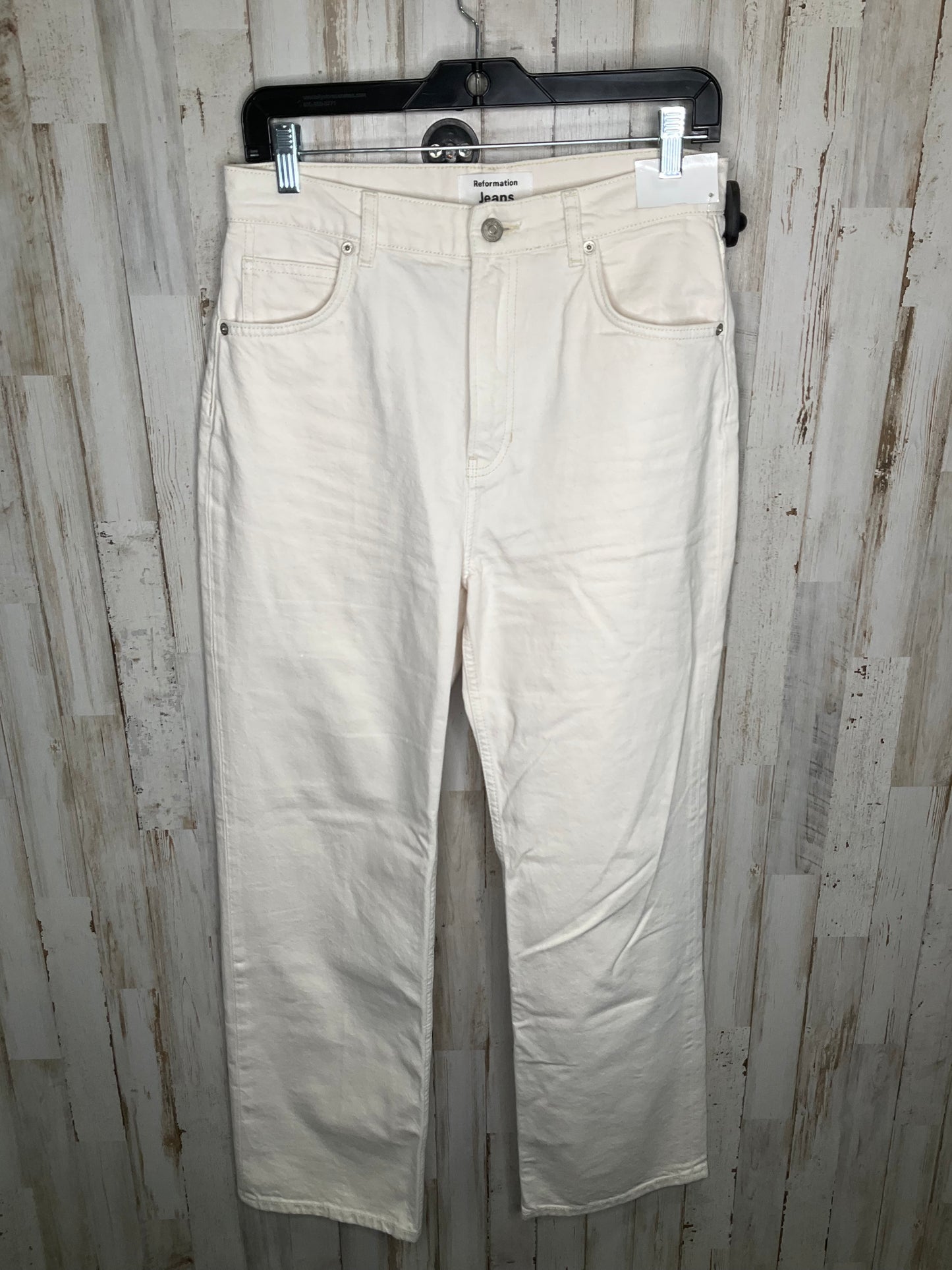 Cream Jeans Straight Reformation, Size 28