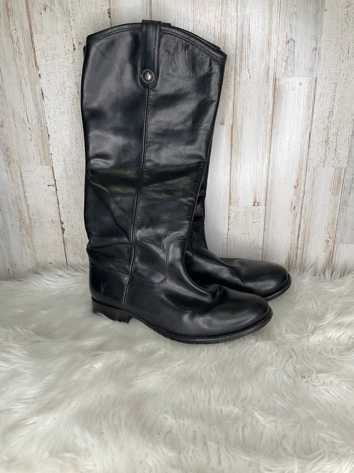 Boots Leather By Frye In Black, Size: 8