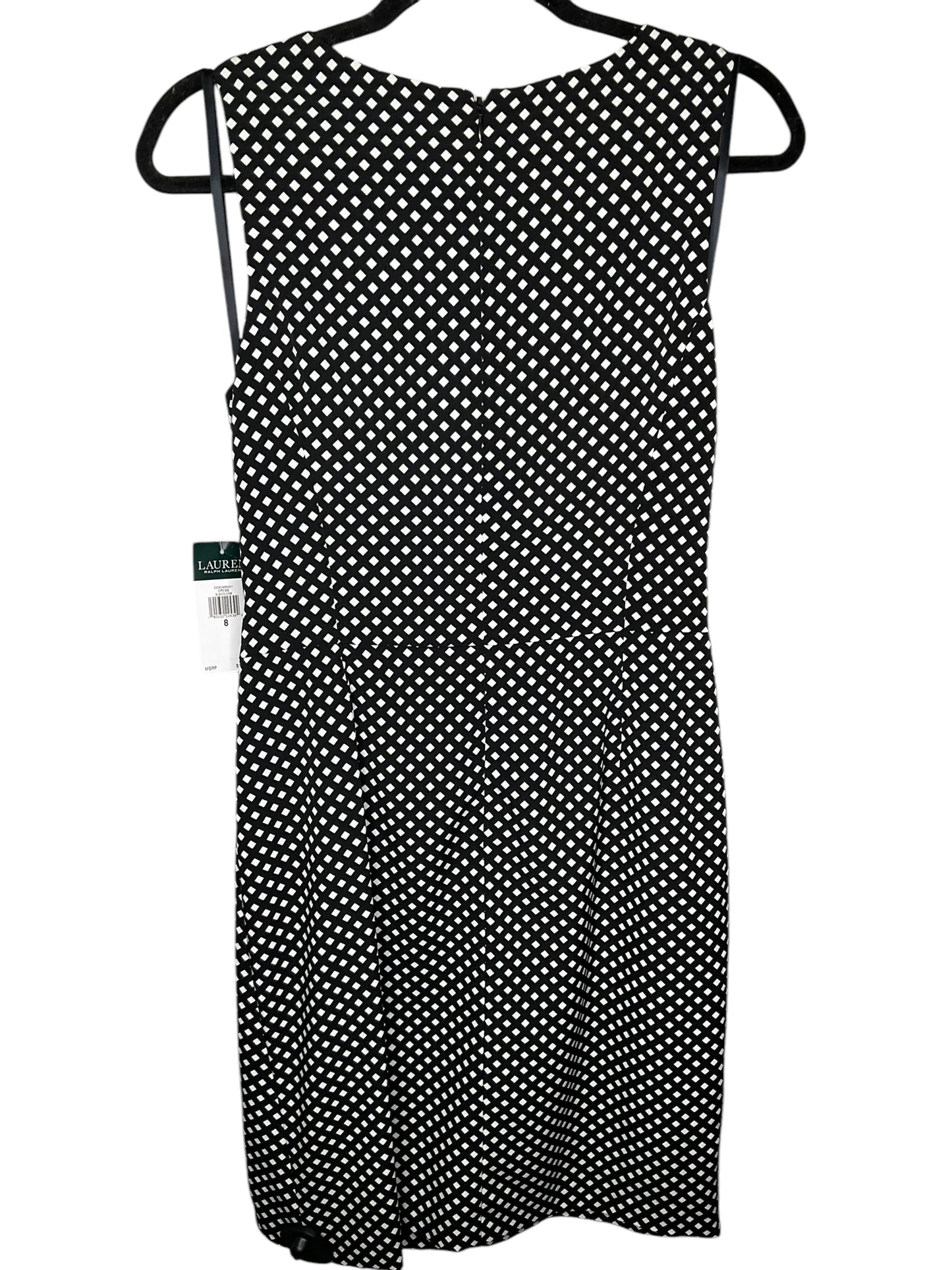 Dress Casual Midi By Ralph Lauren In Black & White, Size: 8