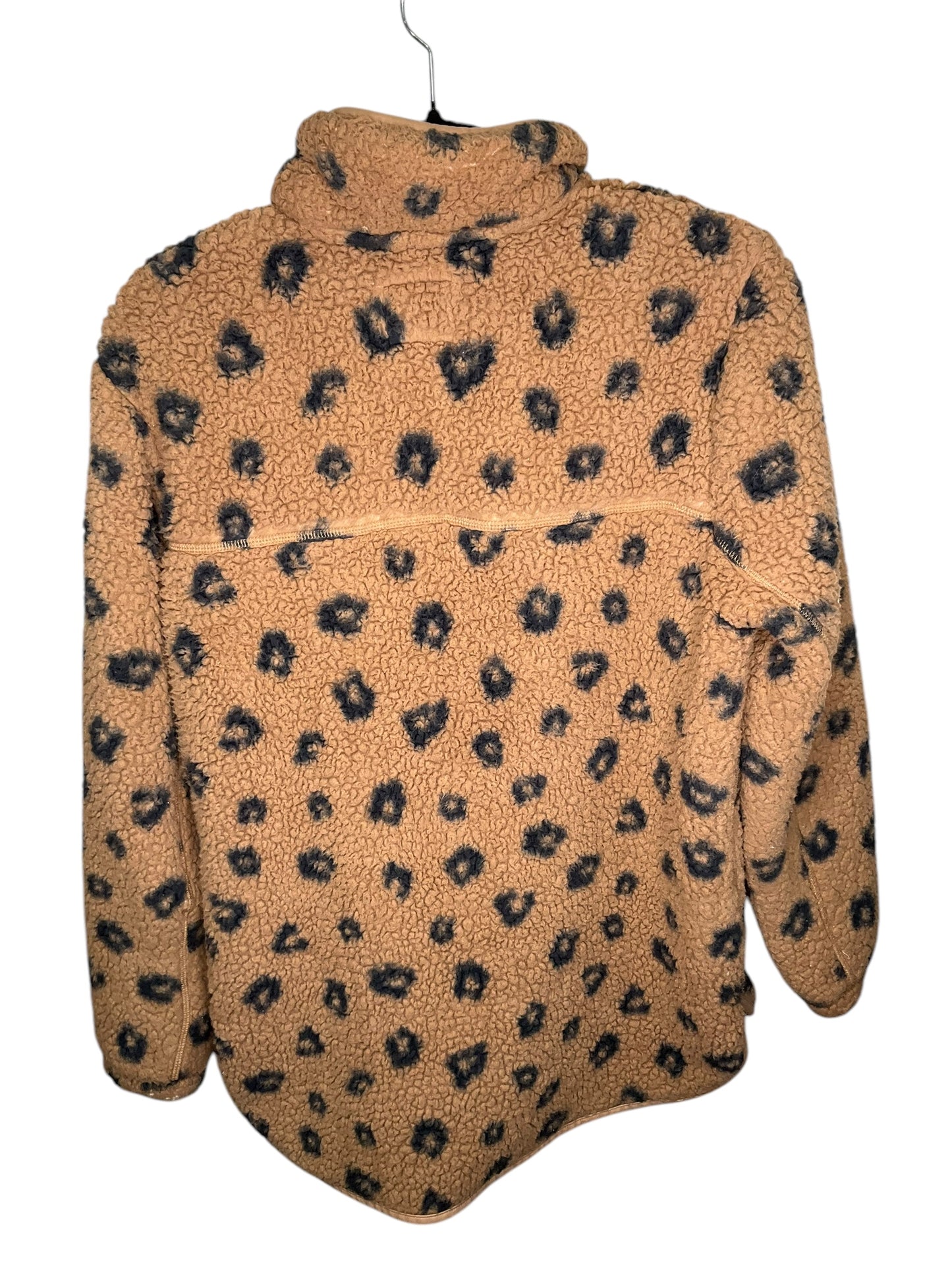 Jacket Faux Fur & Sherpa By Abercrombie And Fitch In Animal Print, Size: Xl