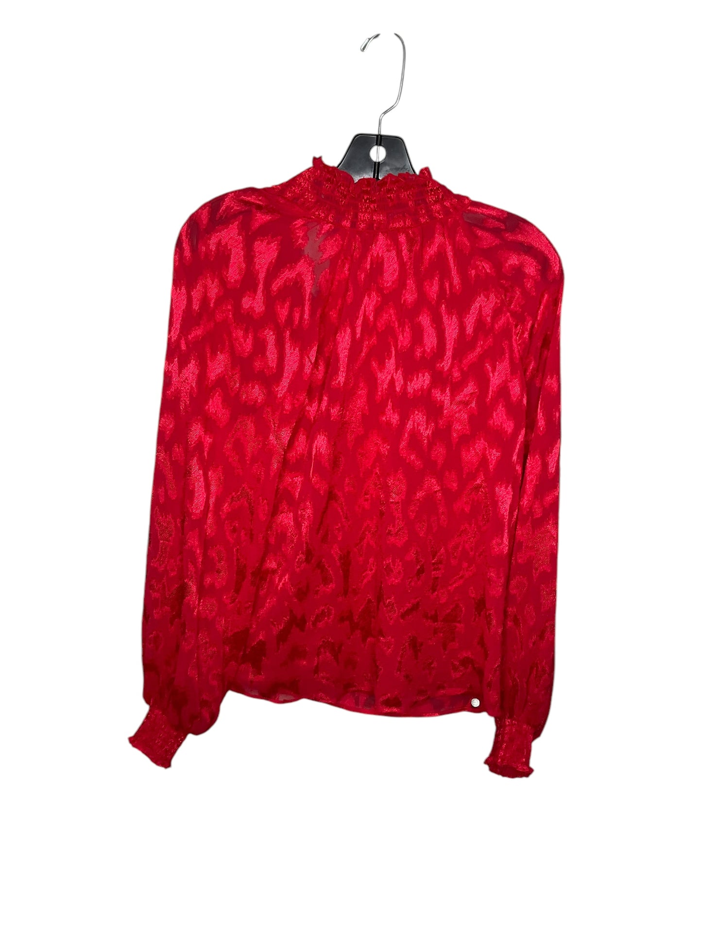 Top Long Sleeve By Calvin Klein In Red, Size: M