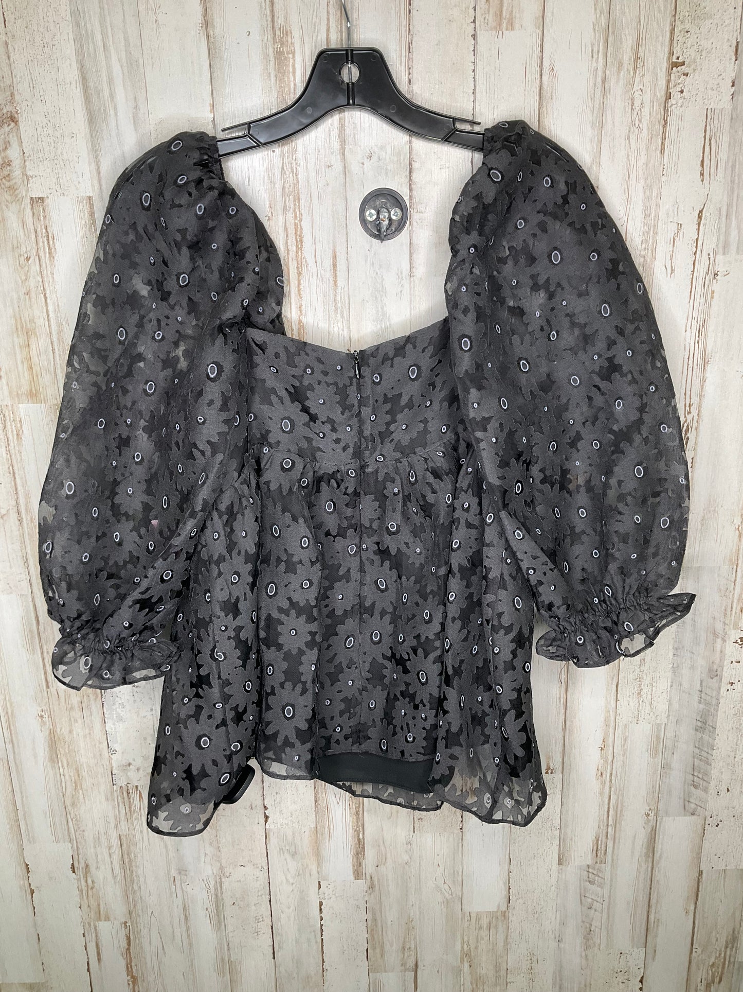 Black Top 3/4 Sleeve Storia, Size S