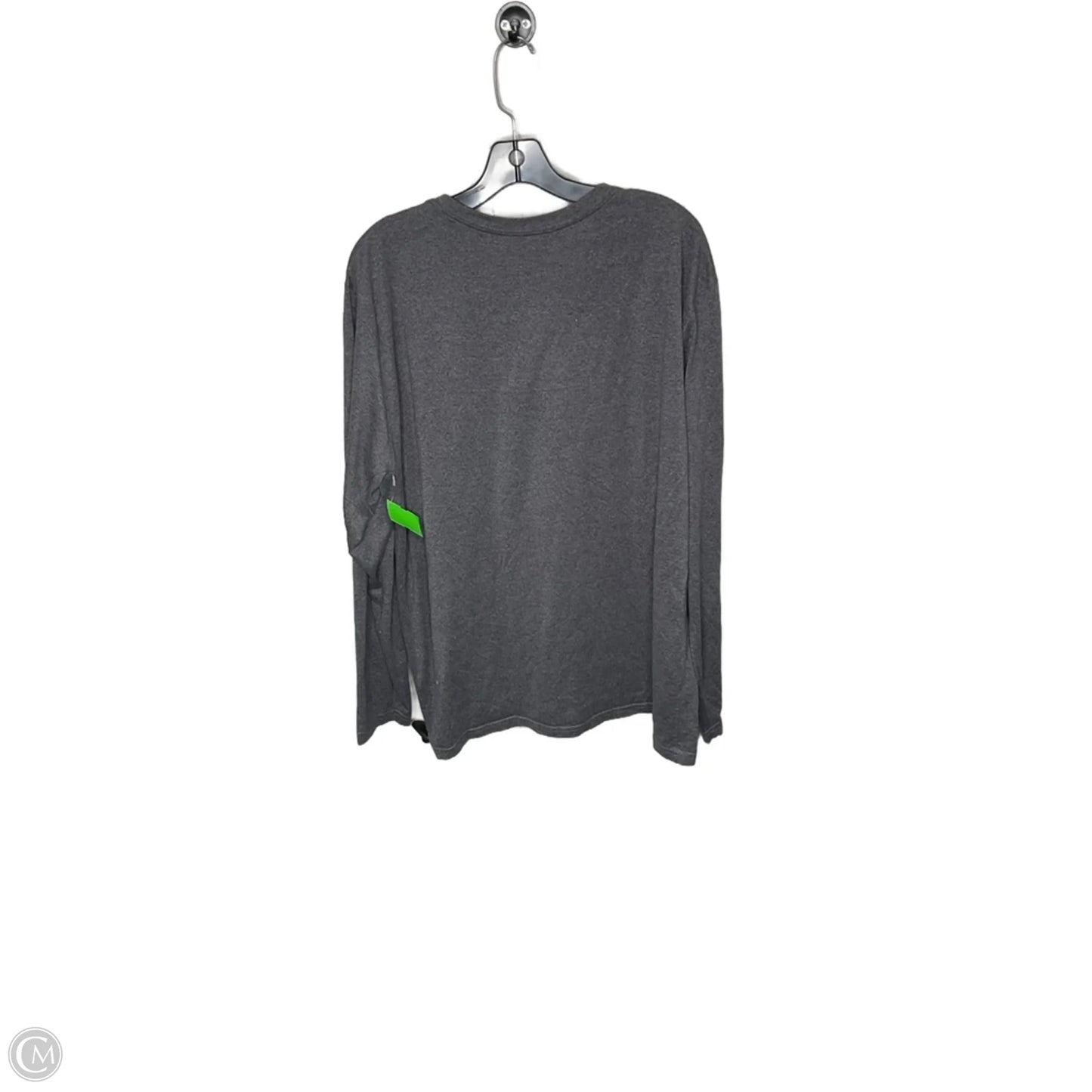 Top Long Sleeve By Nike In Grey & Orange, Size: Xxl