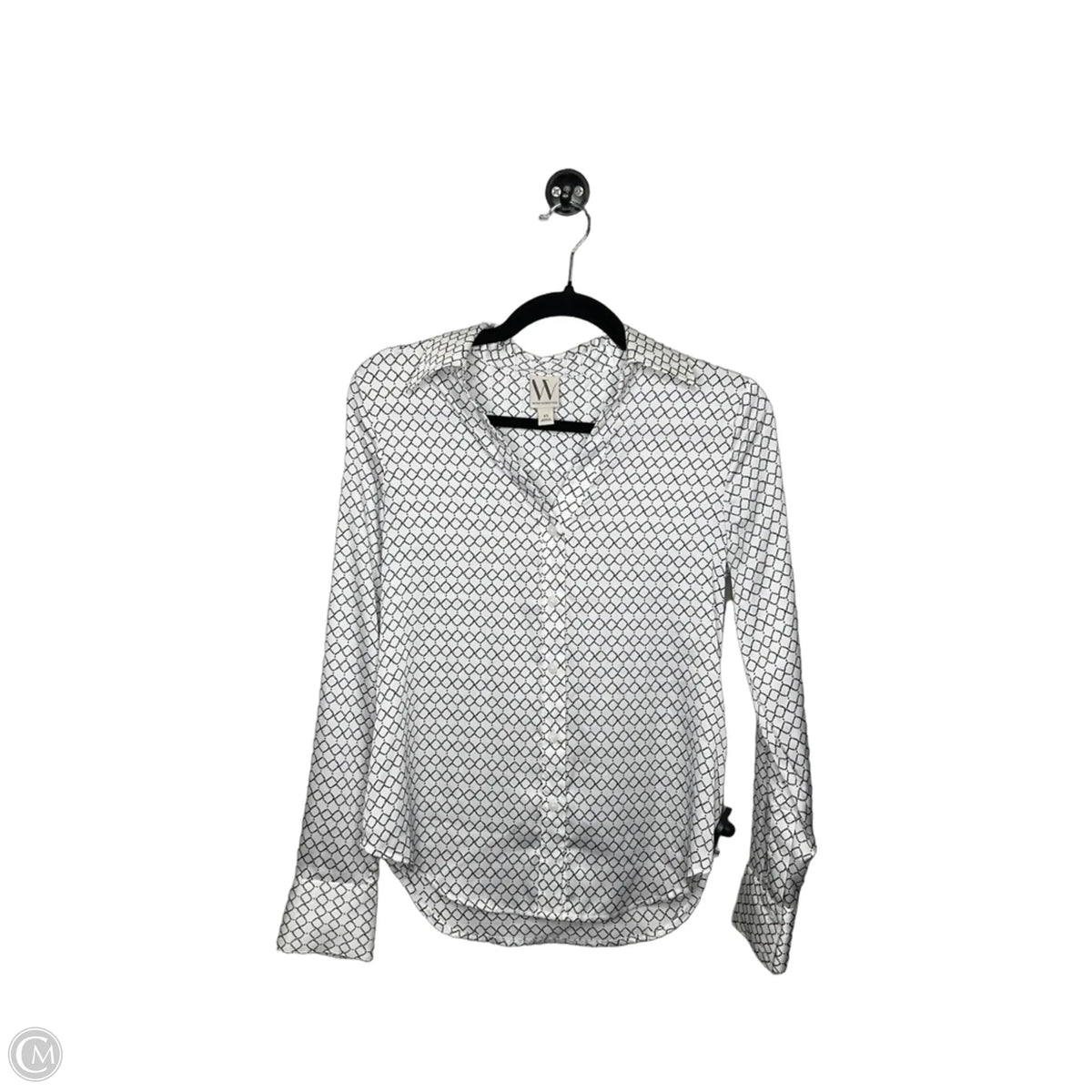 Top Long Sleeve By Worthington In Black & White, Size: Xs
