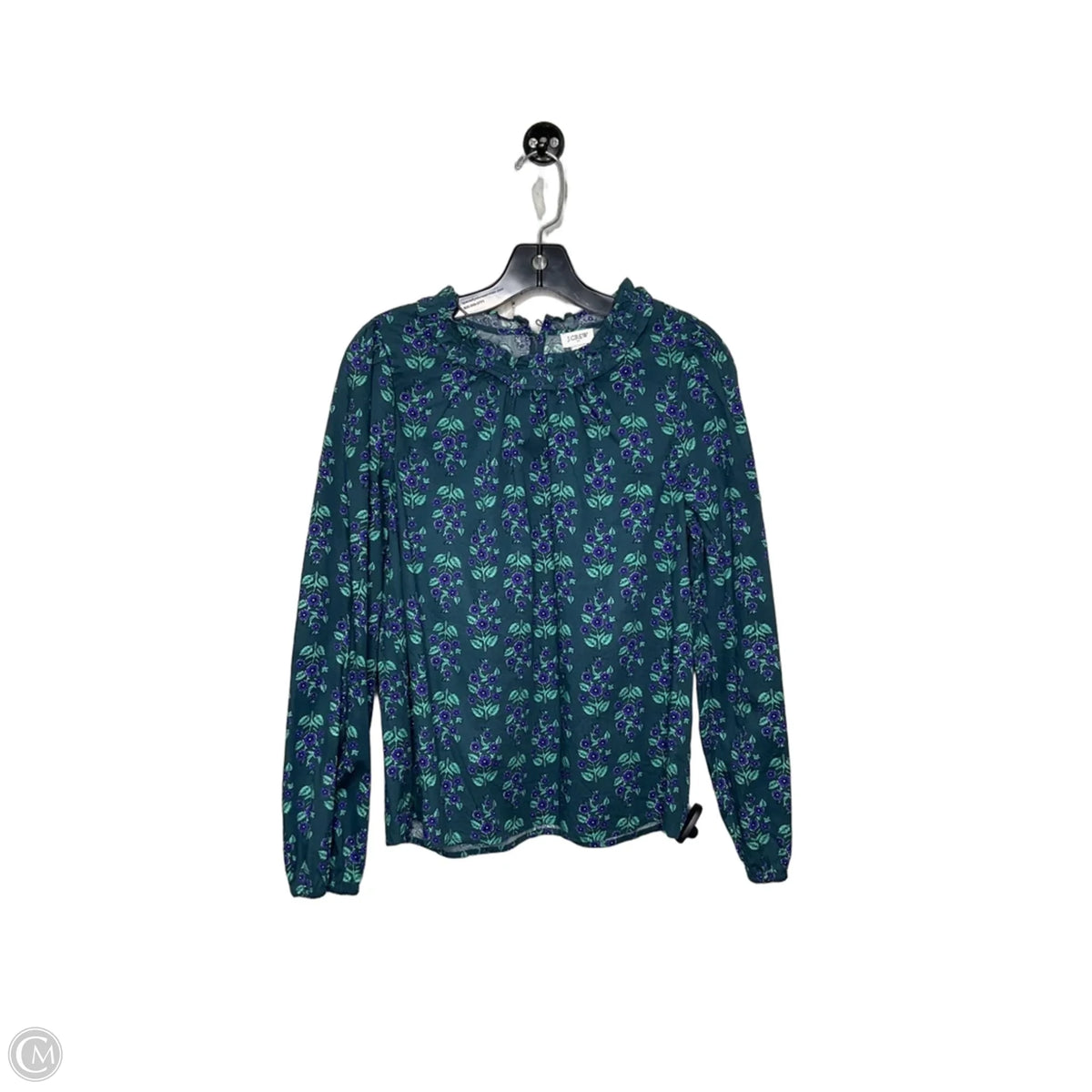 Top Long Sleeve By J. Crew In Green, Size: S