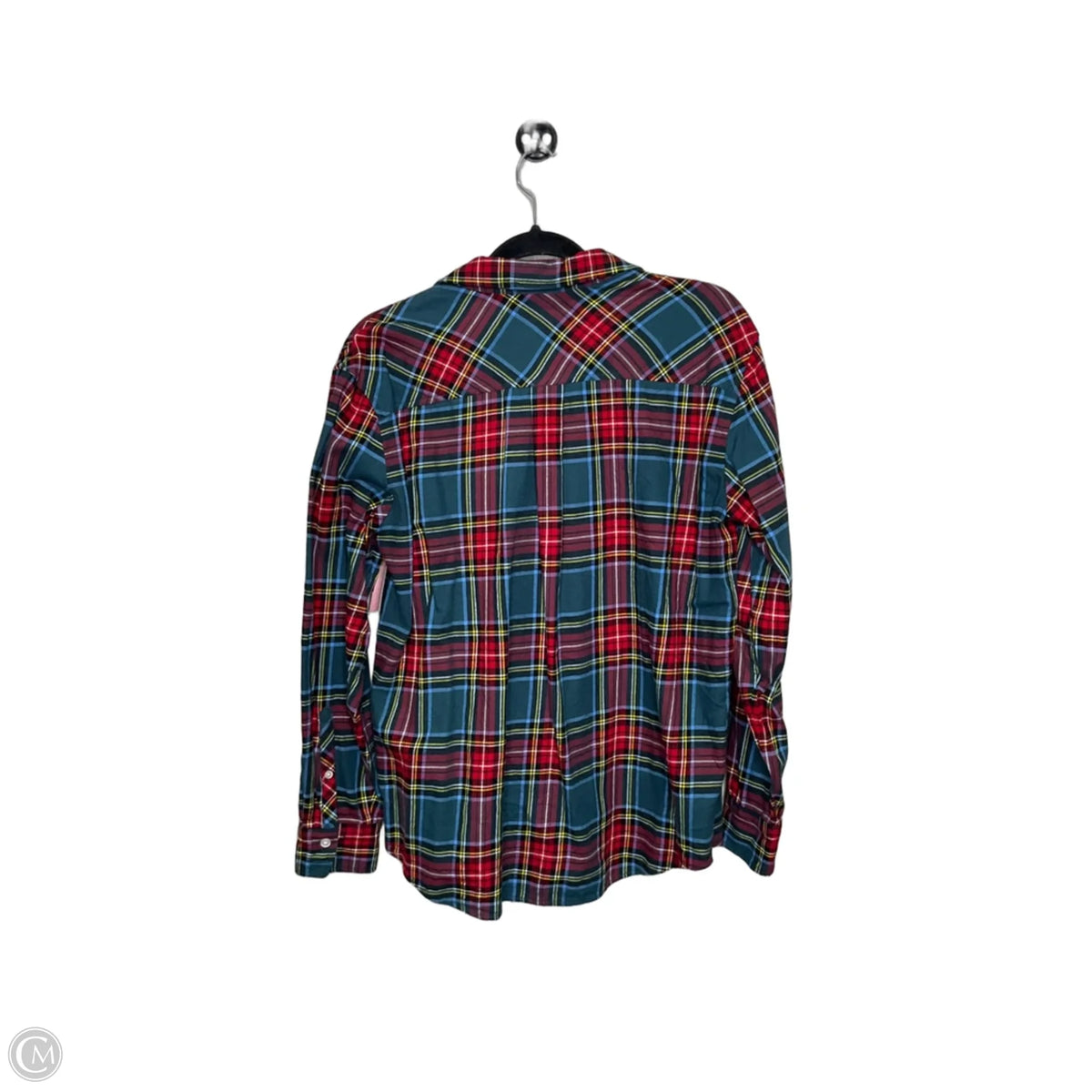 Top Long Sleeve By J. Crew In Plaid Pattern, Size: S