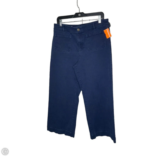 Jeans Wide Leg By Loft In Navy, Size: 14p