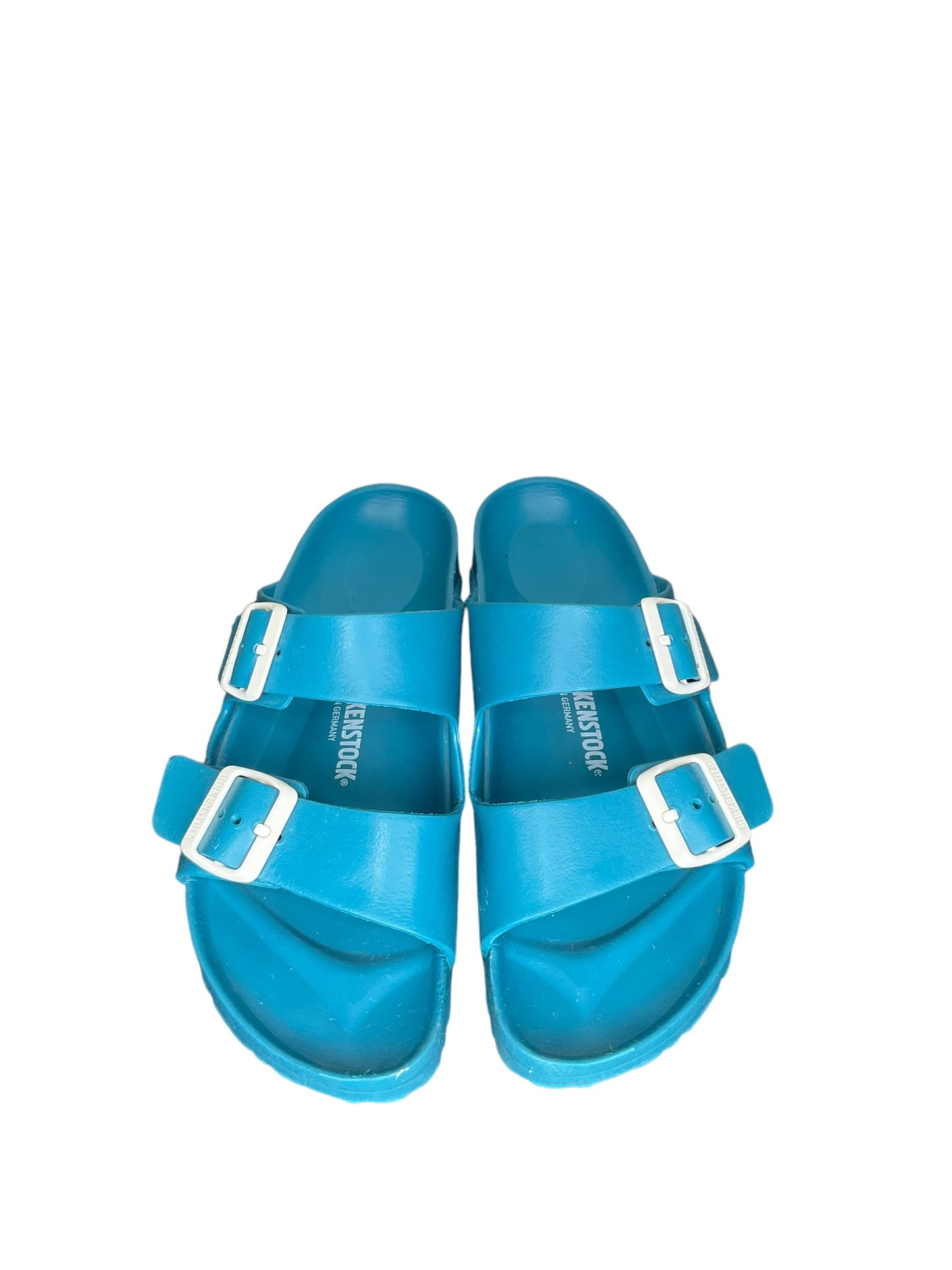 Sandals Flip Flops By Birkenstock In Teal, Size: 9