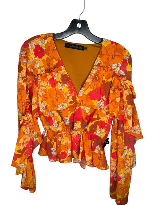 Top Long Sleeve By House Of Harlow In Orange, Size: S