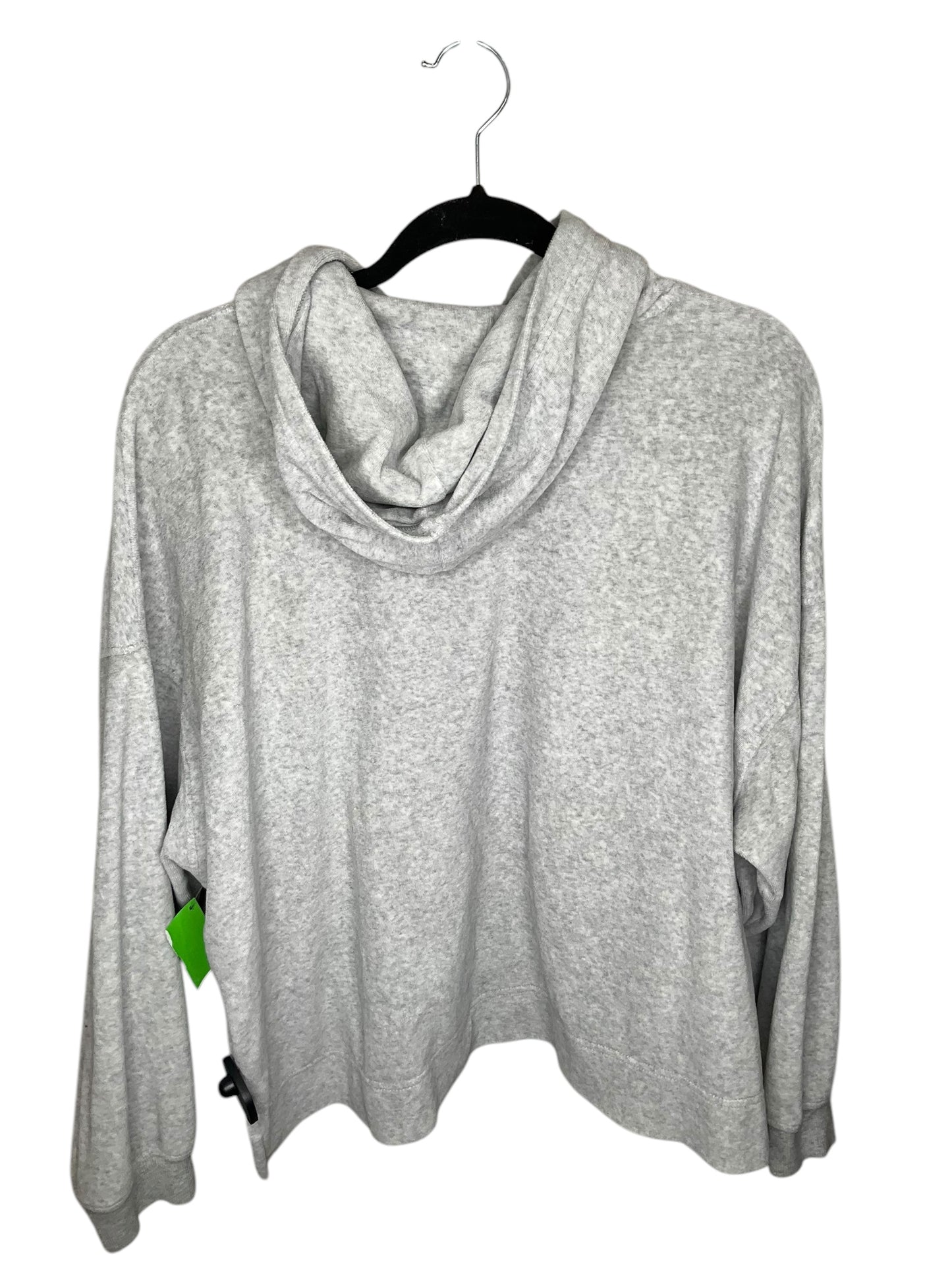 Athletic Sweatshirt Hoodie By Aerie In Grey, Size: L